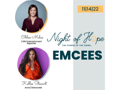 Blog Night Of Hope Emcees with Kellee Stewart and Chloe Melas